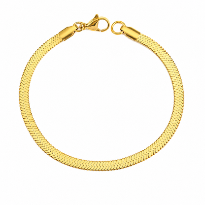 The Plat Lisse Flat Herringbone Bracelet
