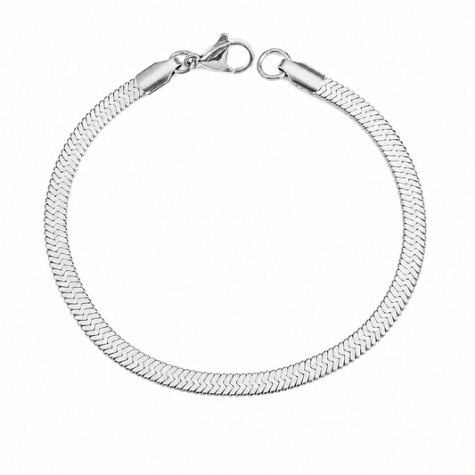 The Plat Lisse Flat Herringbone Bracelet