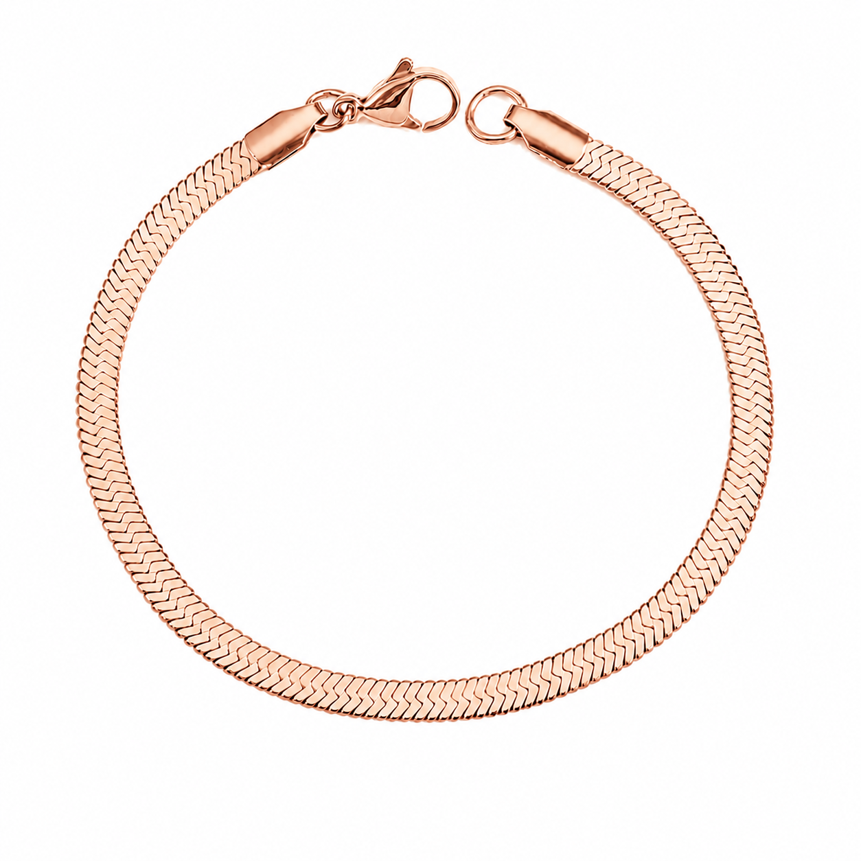 The Plat Lisse Flat Herringbone Bracelet